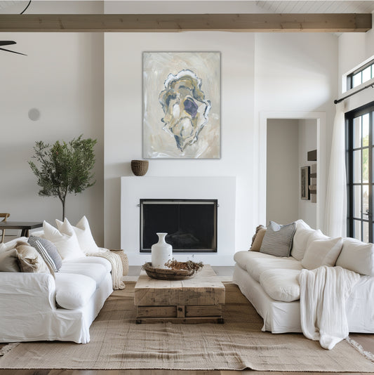 Beige Oyster 3 Hand Embellished Limited Edition