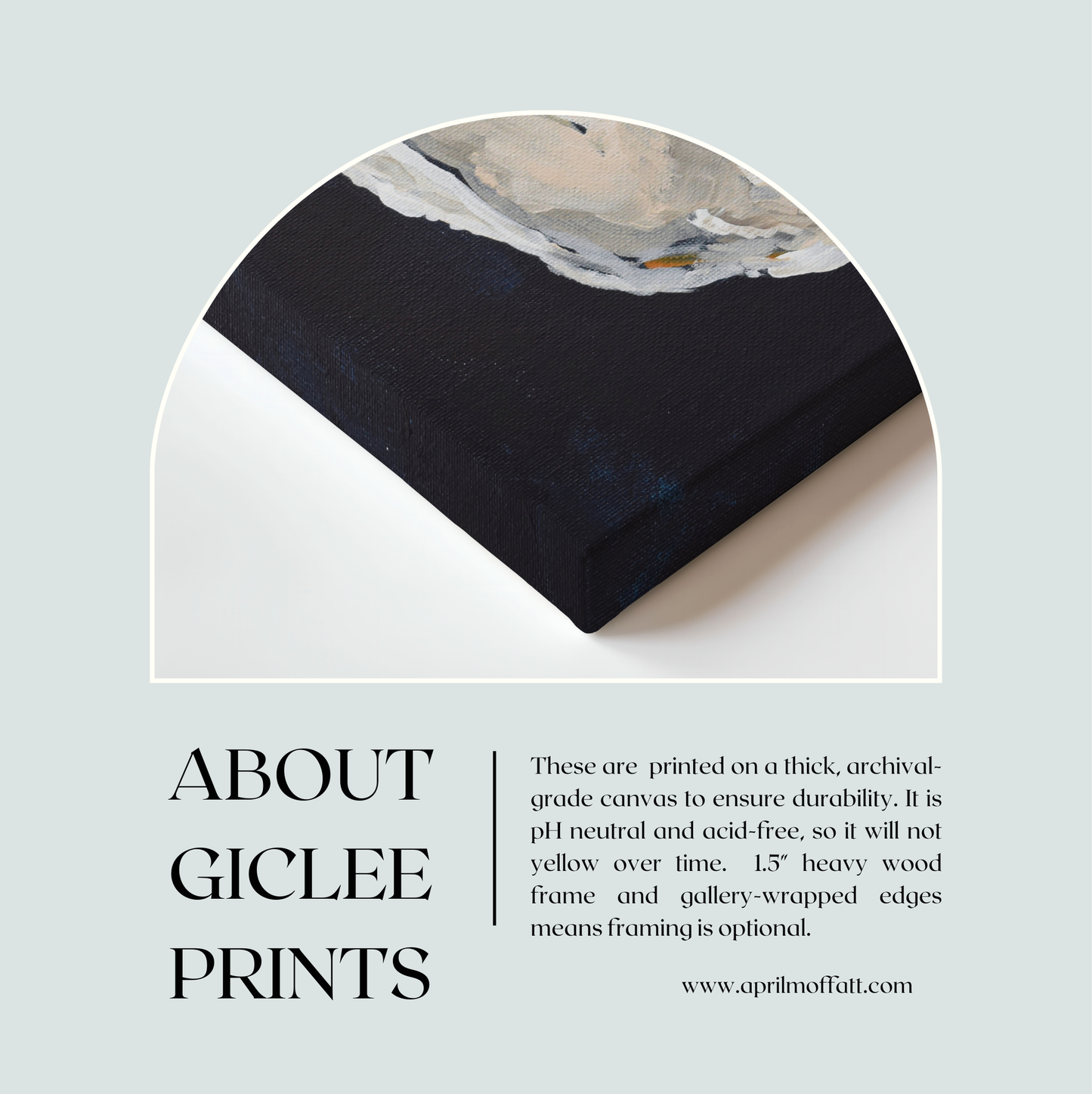 Indigo Oysters 2 - Giclée Canvas Art Print