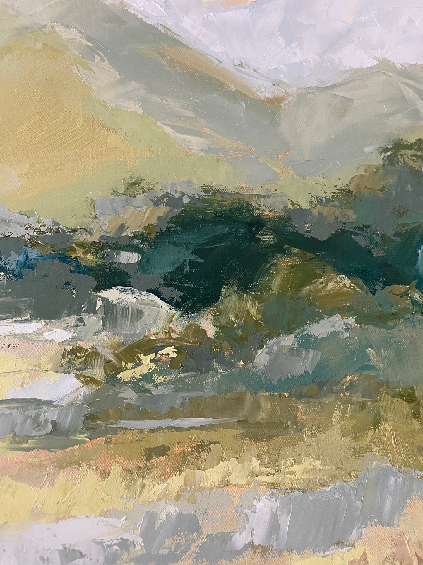 Original Oil Painting - Verde Mountains 48" X 24"