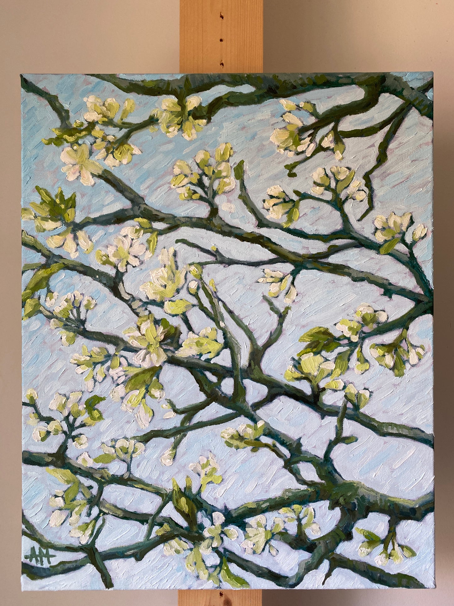 Original Oil Painting - Almond Blossoms in Spring