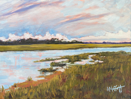 Skull Creek Hilton Head Island - Giclée Canvas Lowcountry Marsh Art Print by April Moffatt
