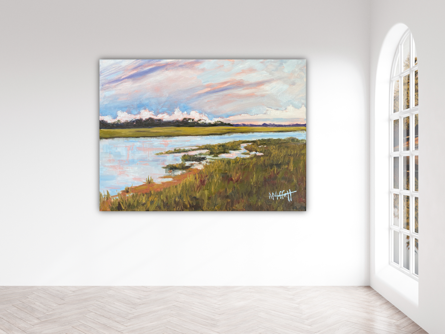Skull Creek Hilton Head Island - Giclée Canvas Lowcountry Marsh Art Print by April Moffatt