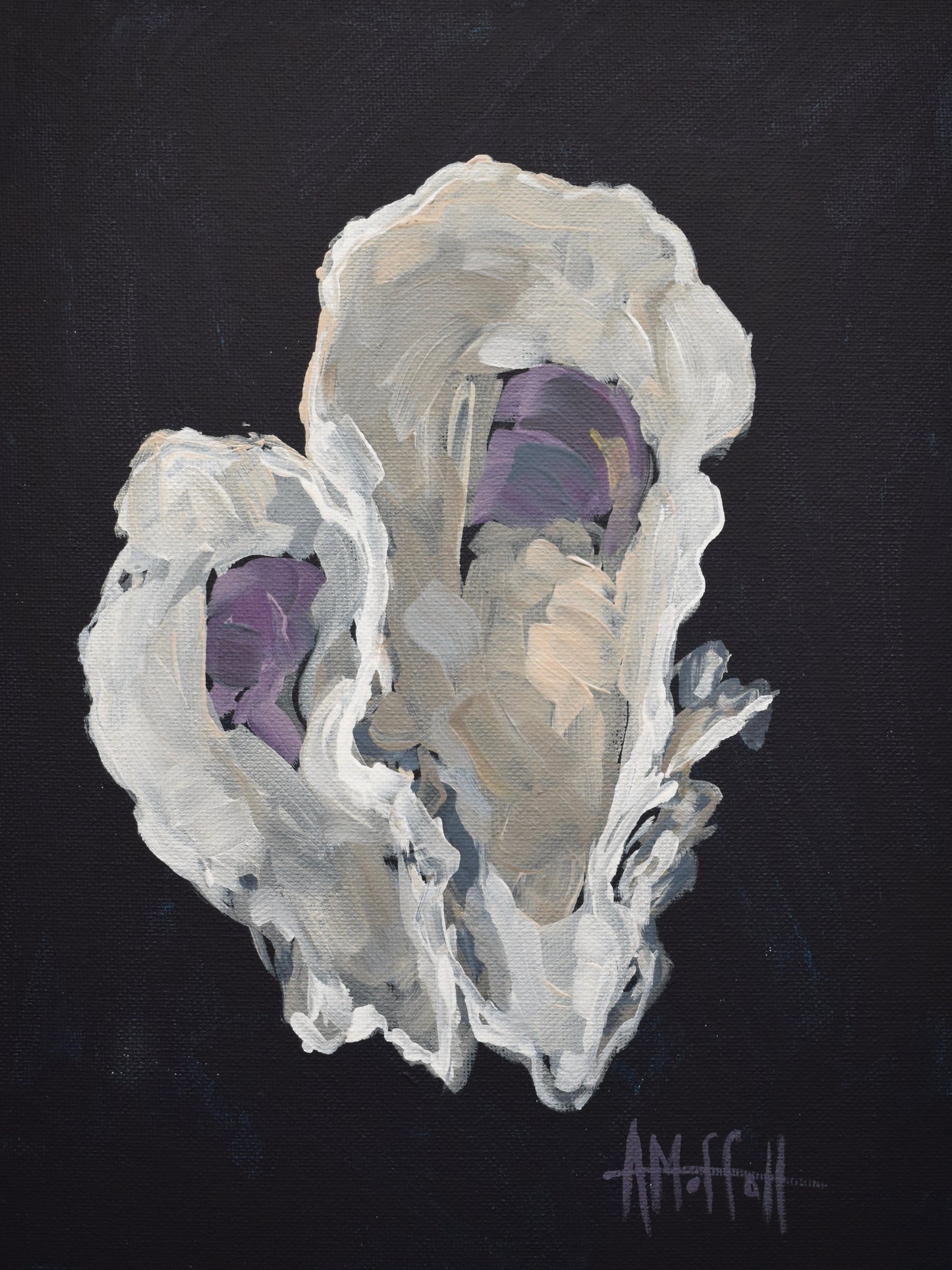 Indigo Oysters 2 - Giclée Canvas Art Print
