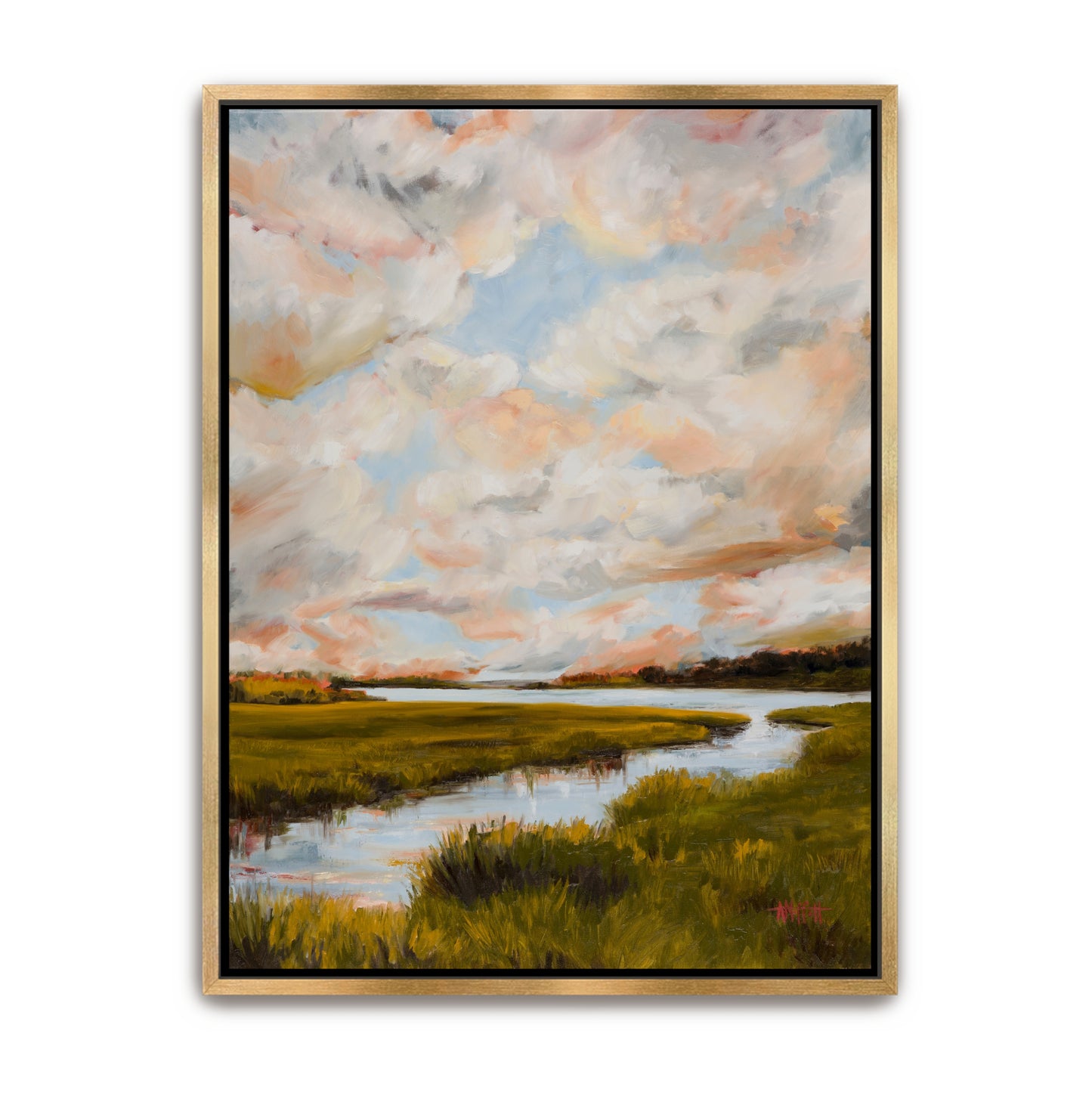 Clouds over the Marsh | Hand-Embellished Fine Art Giclée