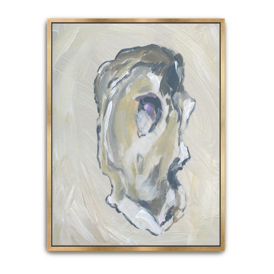 Beige Oyster 1 :  Hand-Embellished Limited Edition Giclée