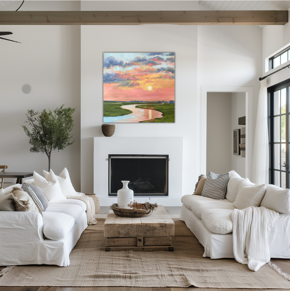 Glassy Waters on the Marsh - Giclee Gallery Wrapped Canvas Print