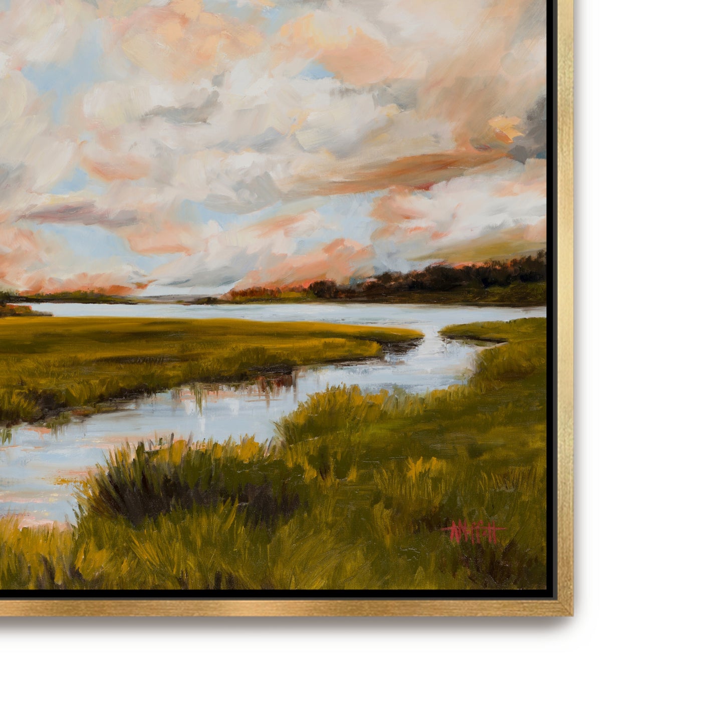 Clouds over the Marsh | Hand-Embellished Fine Art Giclée