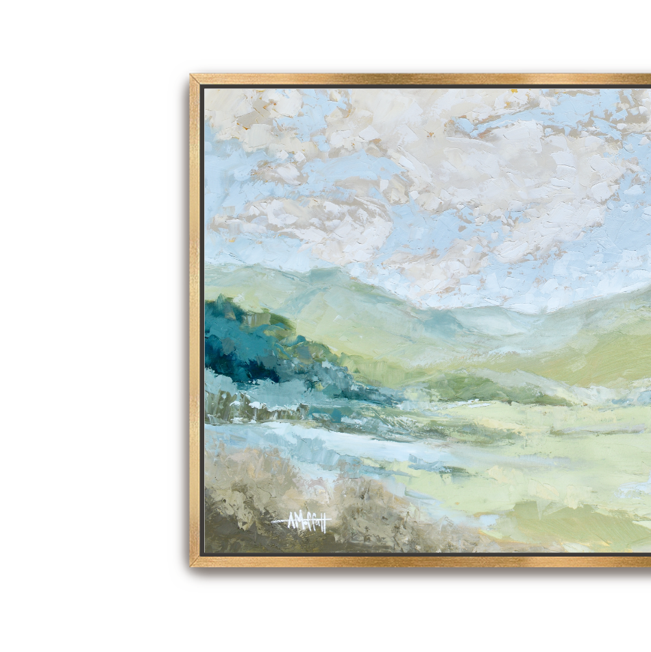 Upstate South Carolina Blue Ridge Parkway mountain landscape original fine art oil painting.