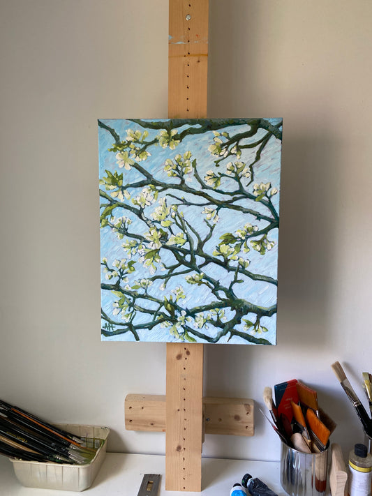Original Oil Painting - Almond Blossoms in Spring