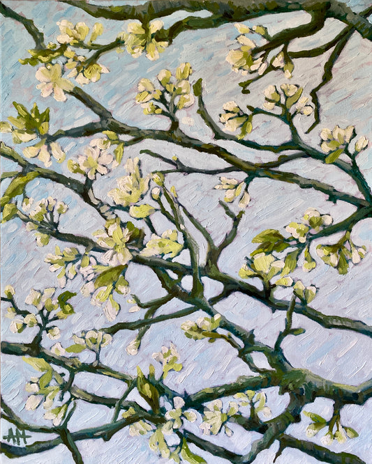 Original Oil Painting - Almond Blossoms in Spring