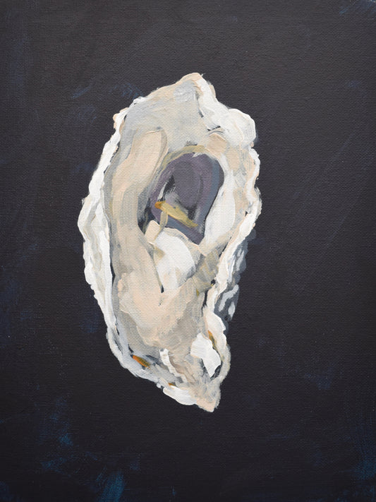 Indigo Oysters 1 - Giclée Canvas Art Print