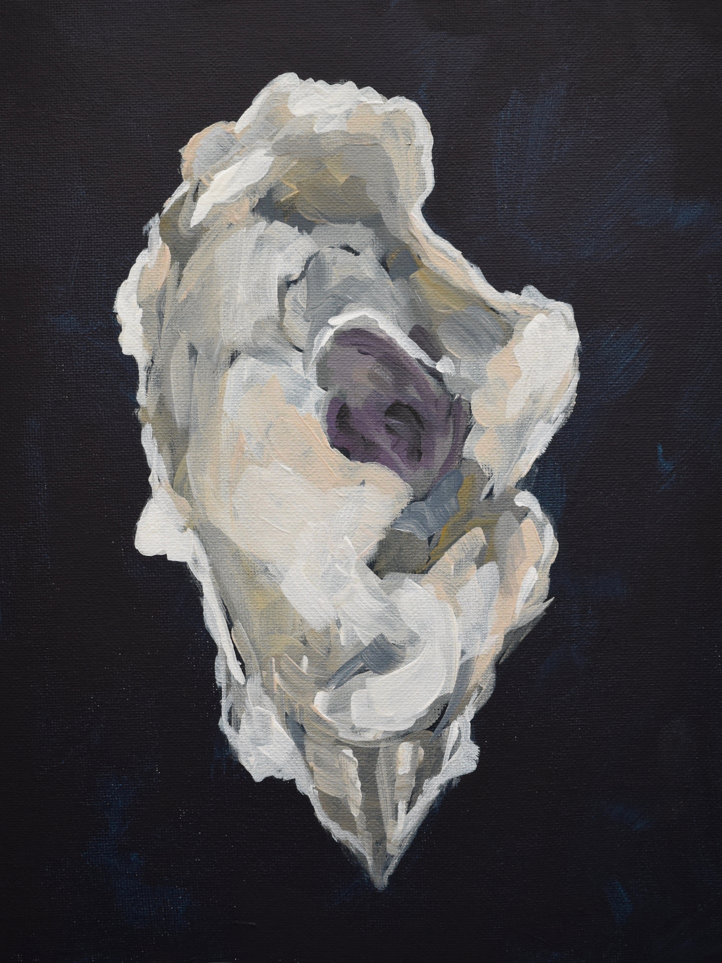 Indigo Oysters 3 - Giclée Canvas Art Print